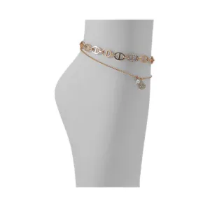 Splenndor Anklets - Gold/Clear Multi