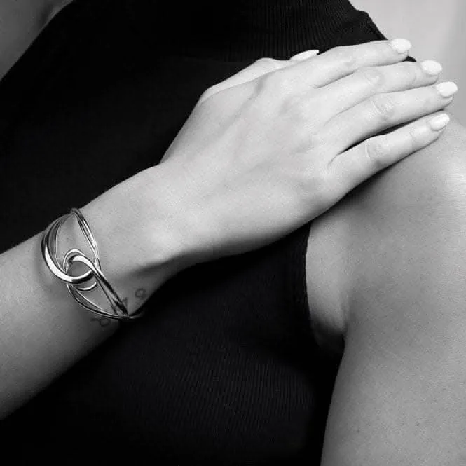 Sterling Silver Infinity Grande Cuff Bangle 71163RP