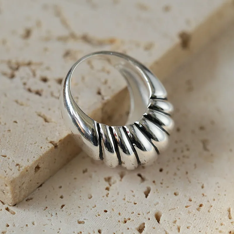 Sterling Silver Scallop Ring