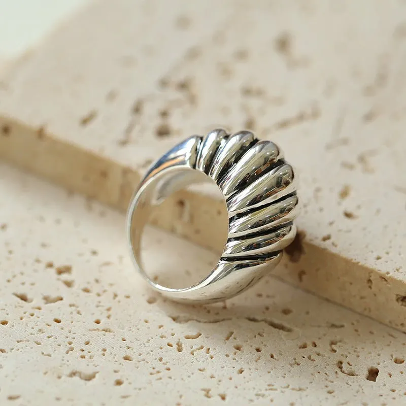 Sterling Silver Scallop Ring