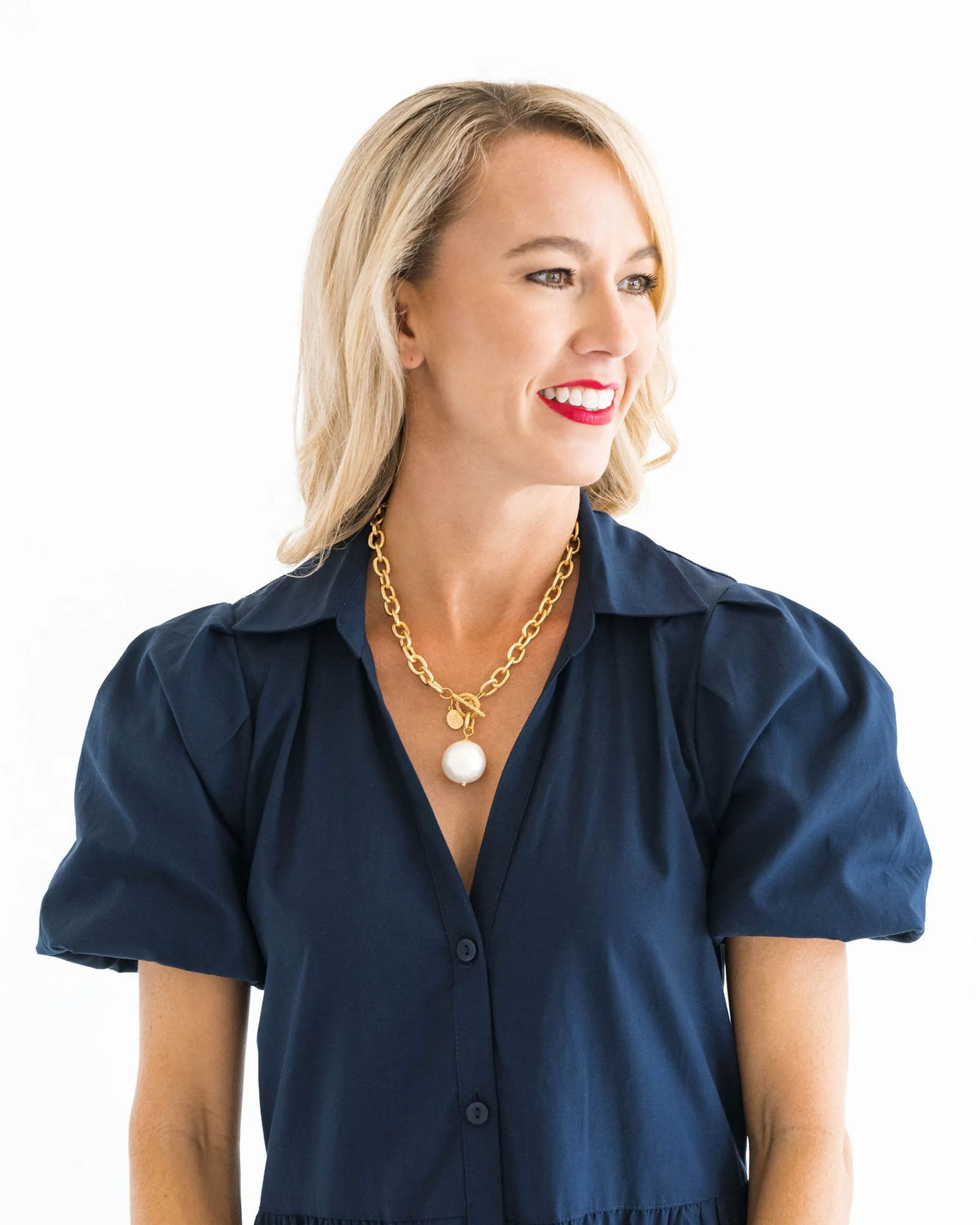 Susan Shaw Genuine Cotton Pearl on Toggle Necklace