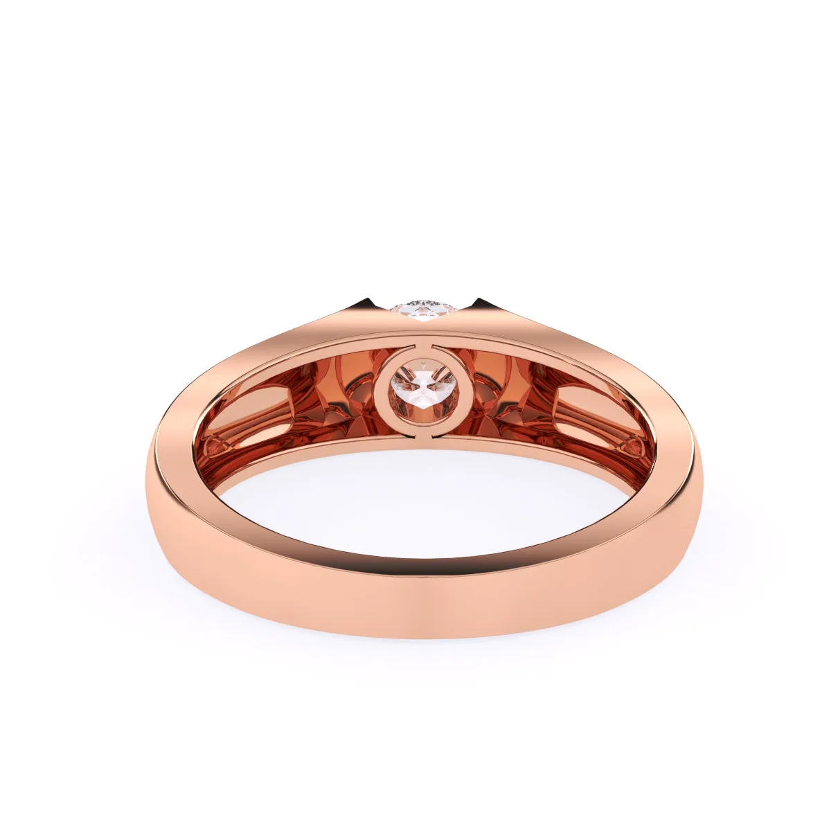 Tension Setting Round Diamond Solitaire Ring