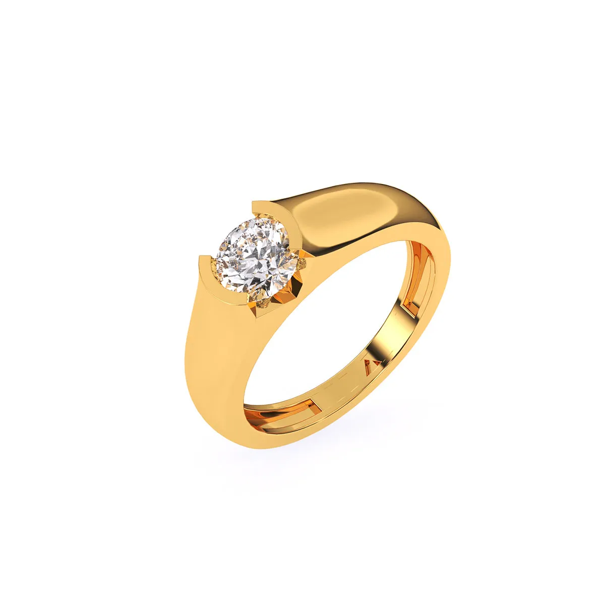 Tension Setting Round Diamond Solitaire Ring