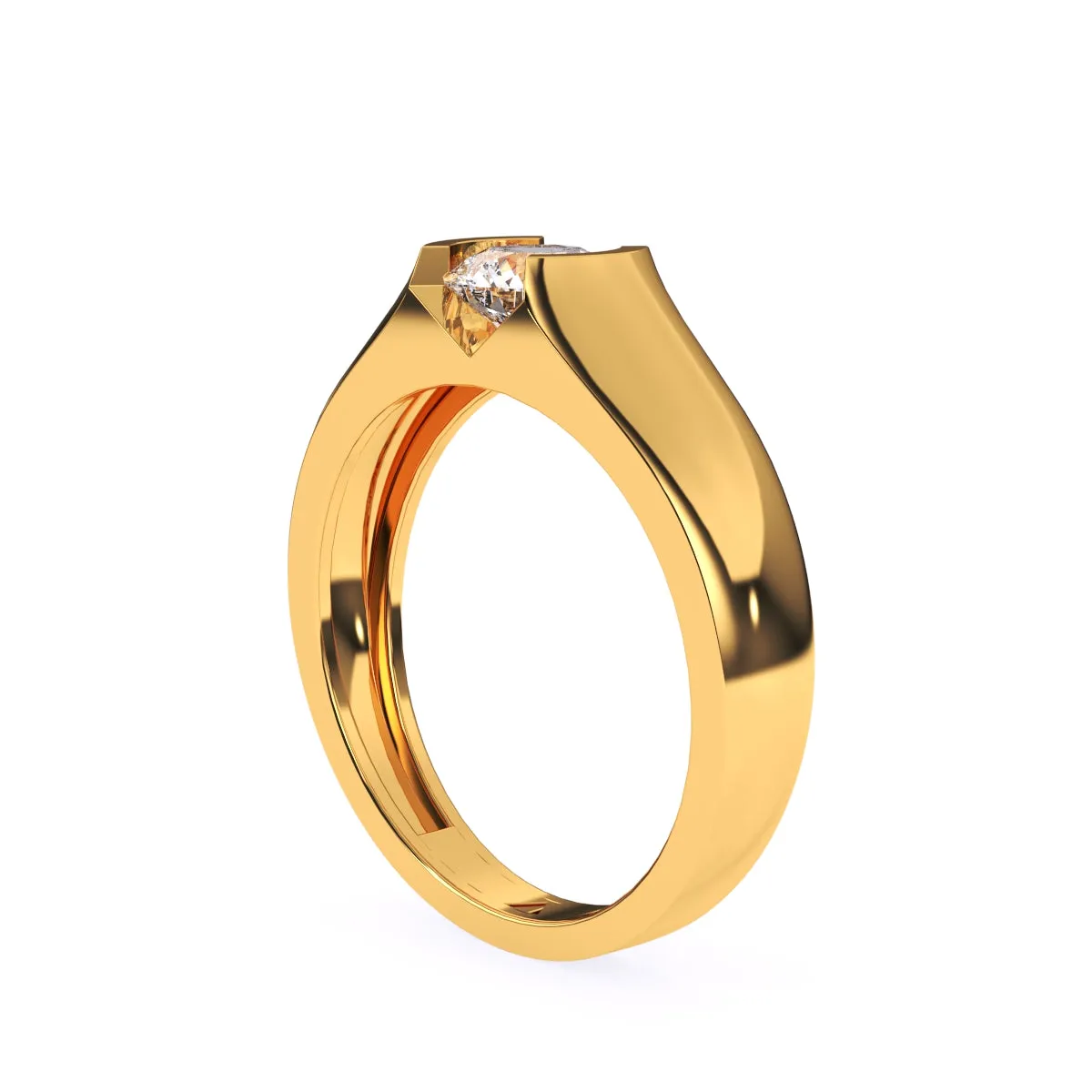 Tension Setting Round Diamond Solitaire Ring