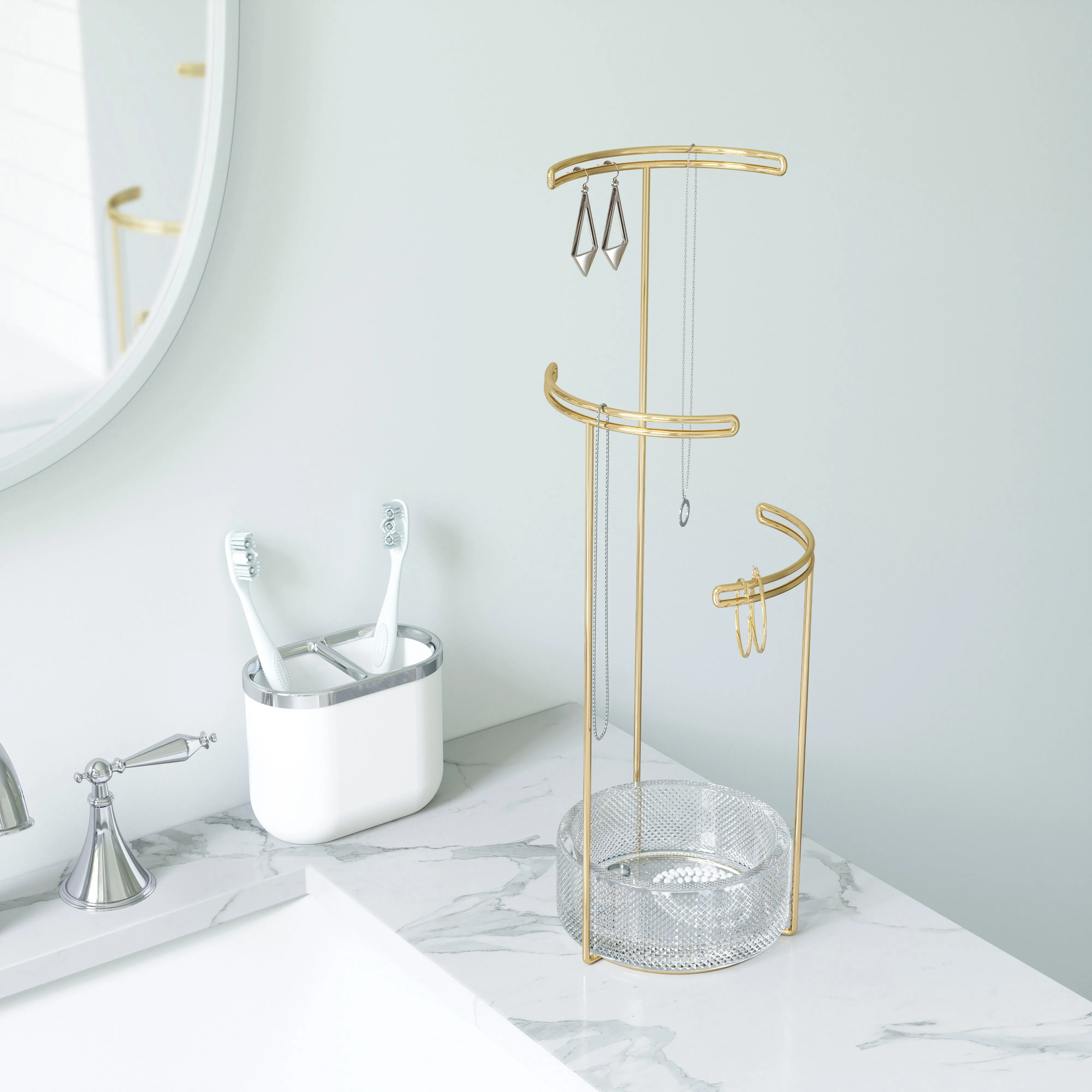 Tesora Jewellery Stand - Brass