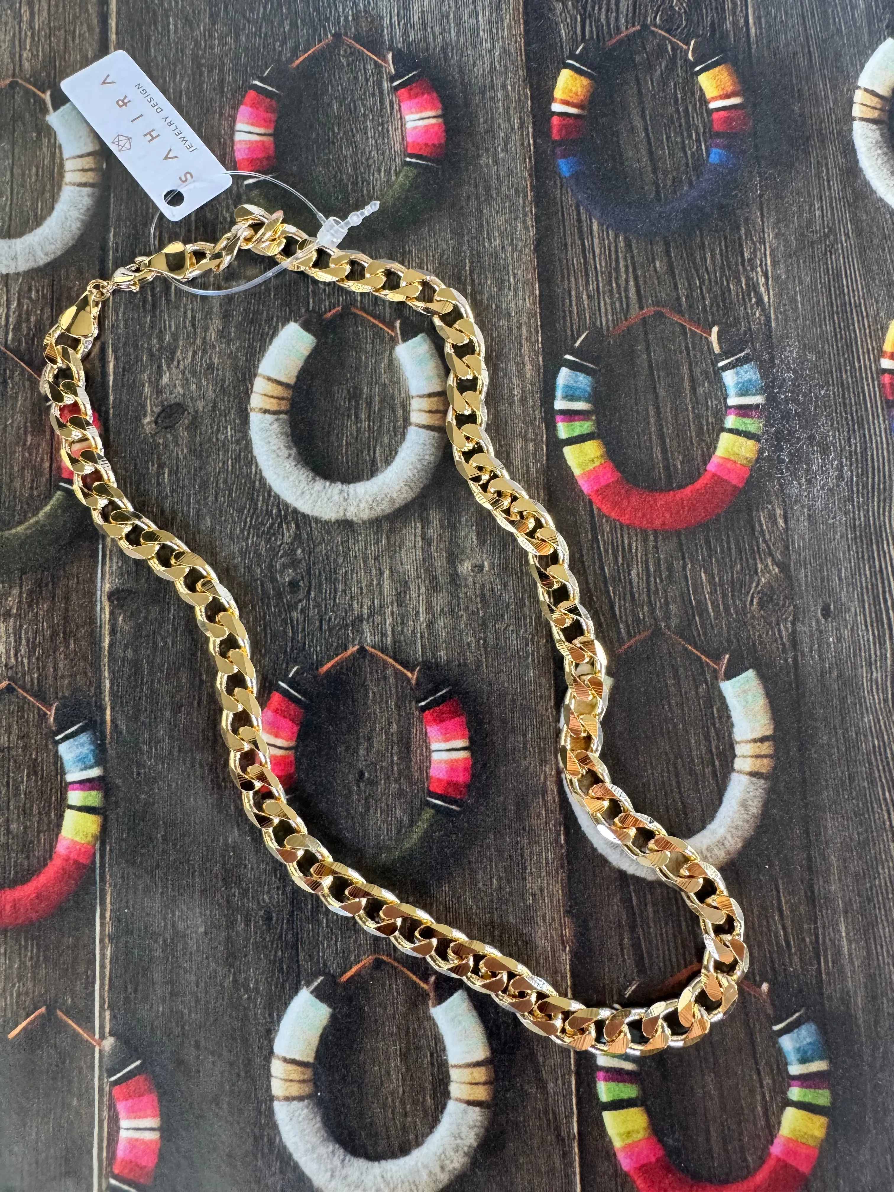 The Leila Chain Link Gold Choker by SAHIRA