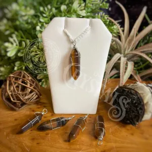 Tiger Eye - Wire Wrapped Points - Pendant