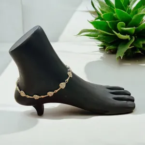 Traditional Hearts Silver Anklets