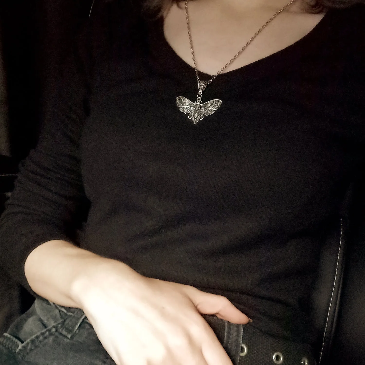Transformation Moth Necklace