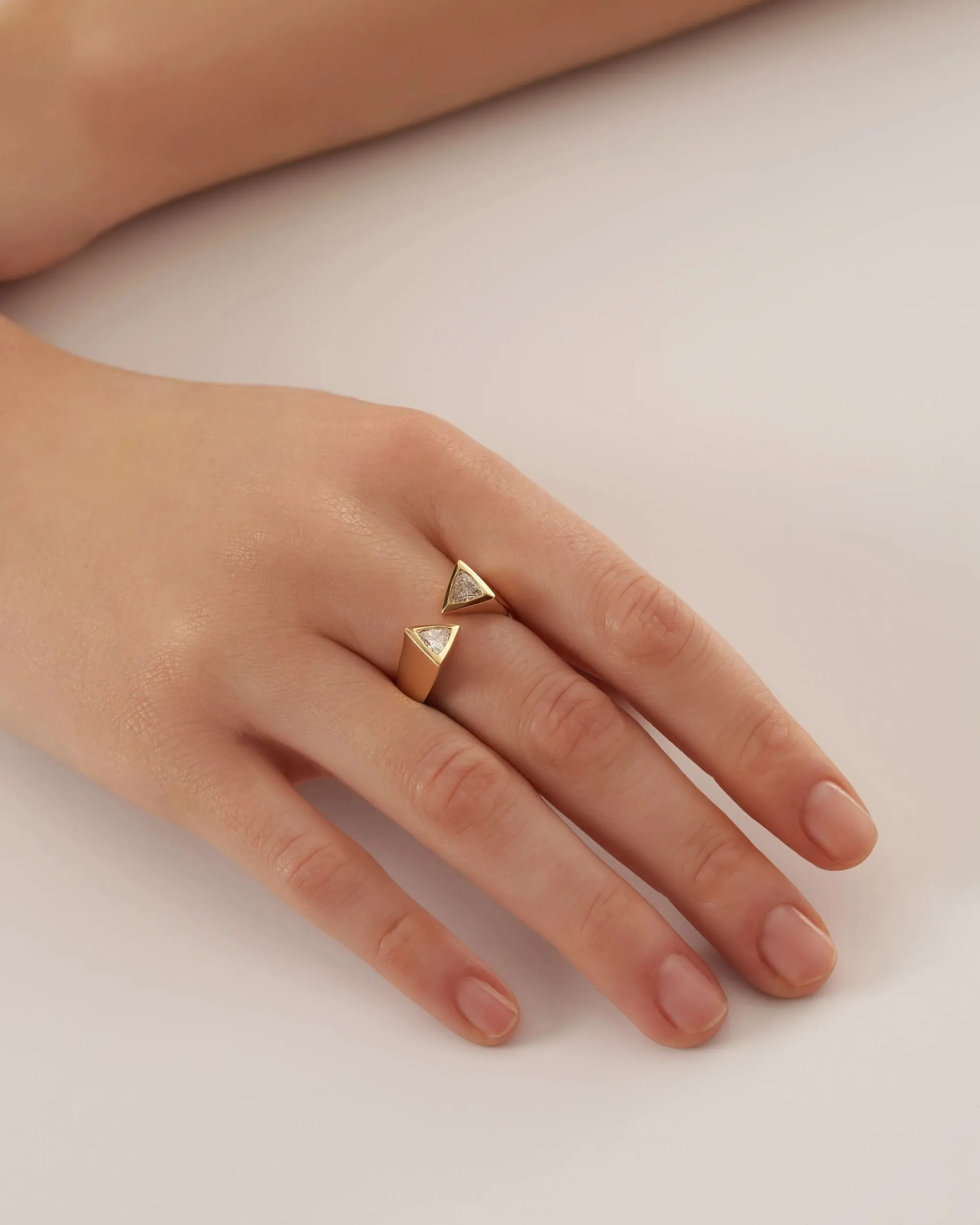 Triangle open ring