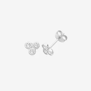 Trilogy CZ Earrings | Sterling Silver