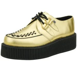 T.U.K Gold Leather Viva Mondo Creeper