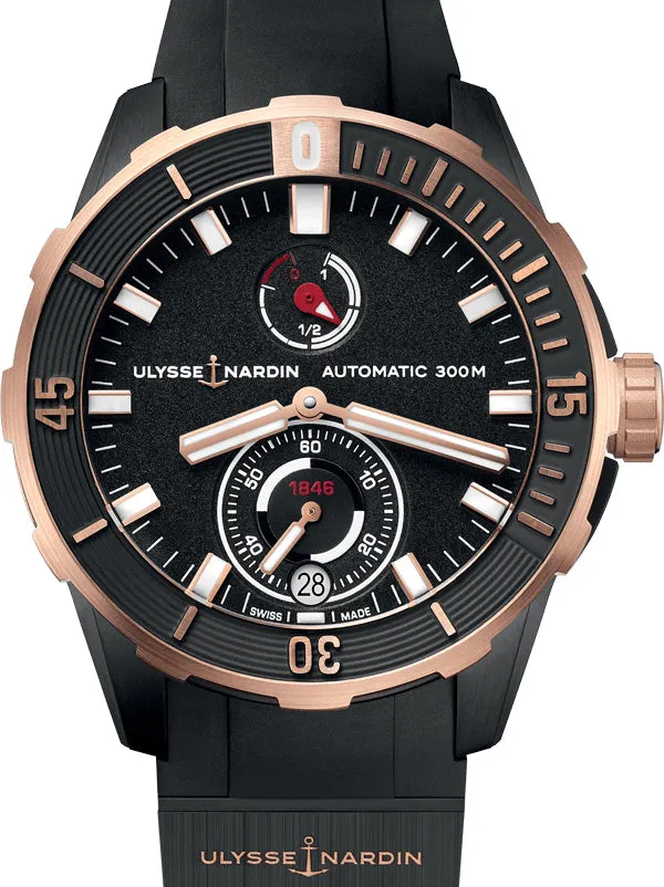 Ulysse Nardin Diver Chronometer Titanium & 18K Rose Gold Men's Watch