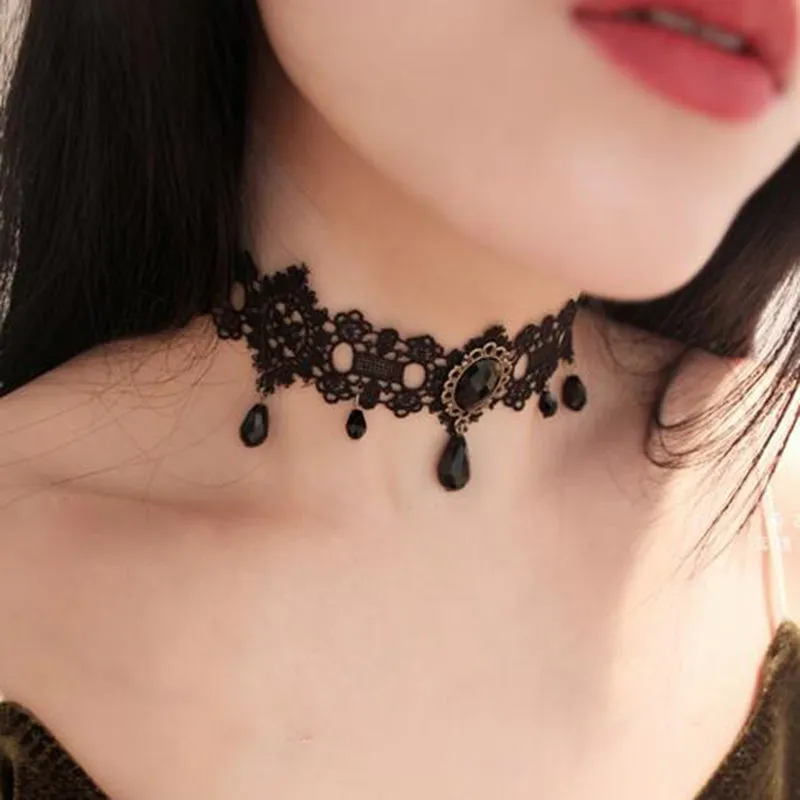 VenusFox Gothic Victorian Tassel Choker