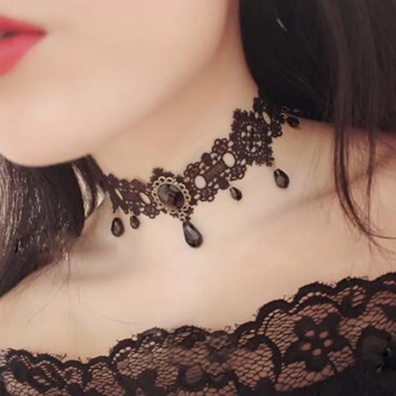VenusFox Gothic Victorian Tassel Choker
