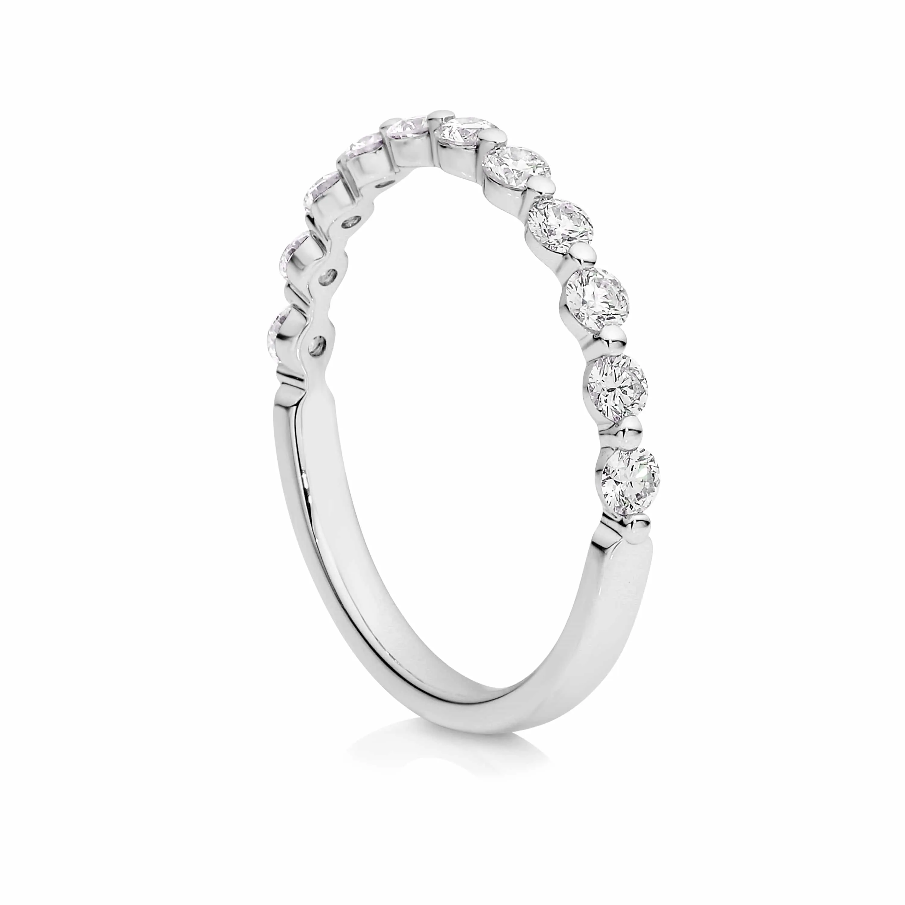 Vera | Floating 11 Stone Round Diamond Ring