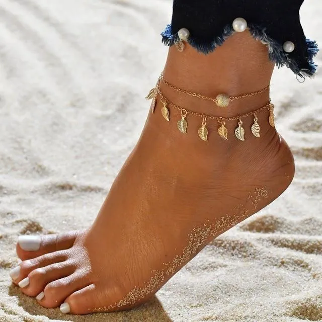 Vintage Tassel Beads Ankle Bracelet