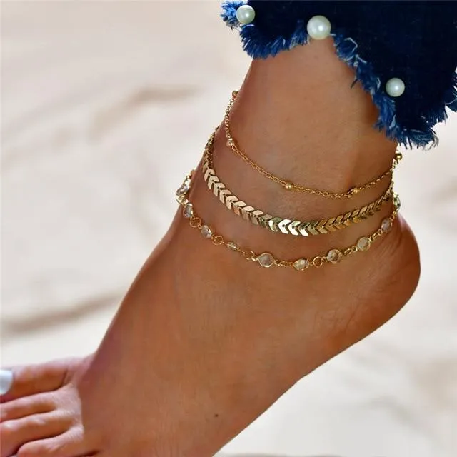 Vintage Tassel Beads Ankle Bracelet