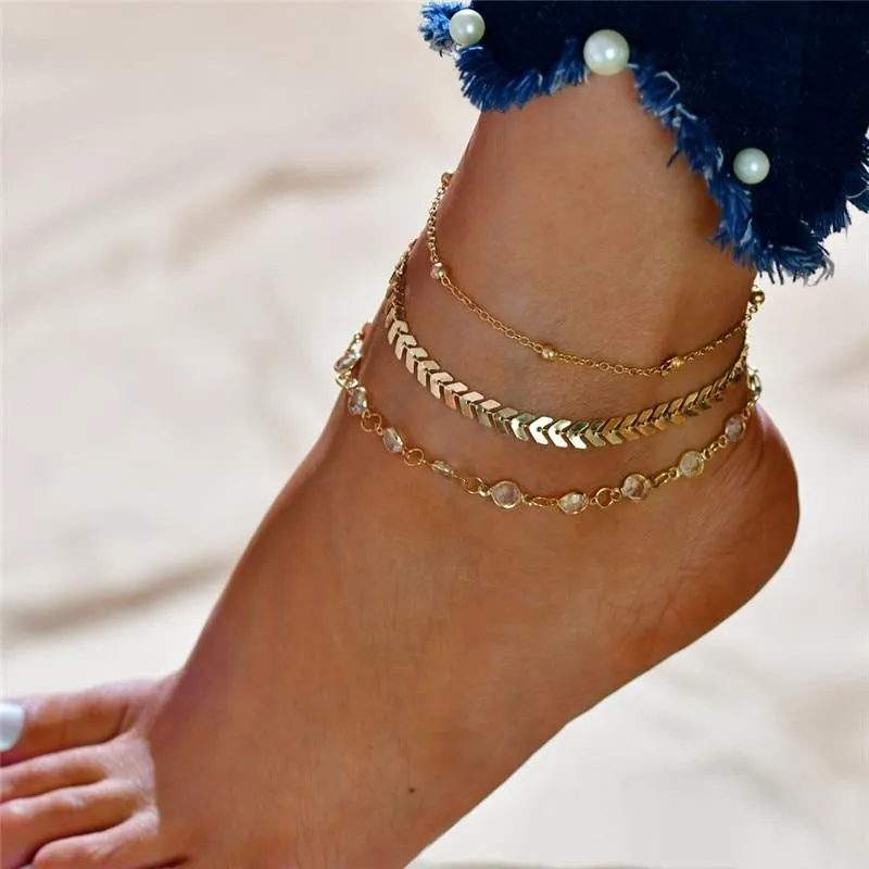 Vintage Tassel Beads Ankle Bracelet
