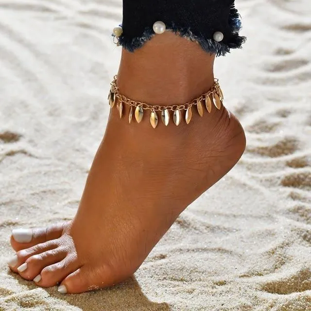 Vintage Tassel Beads Ankle Bracelet