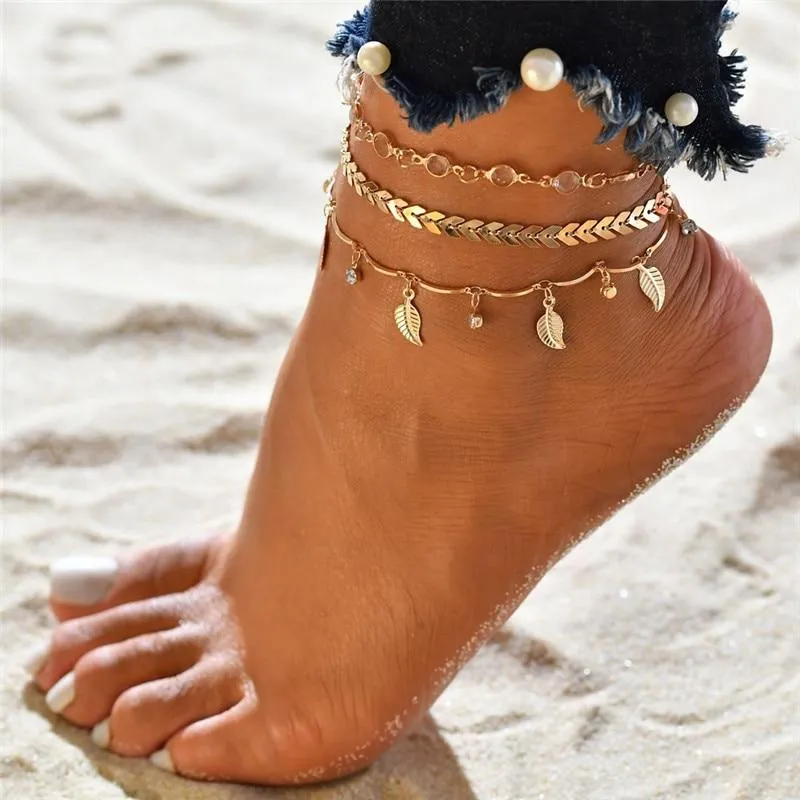 Vintage Tassel Beads Ankle Bracelet