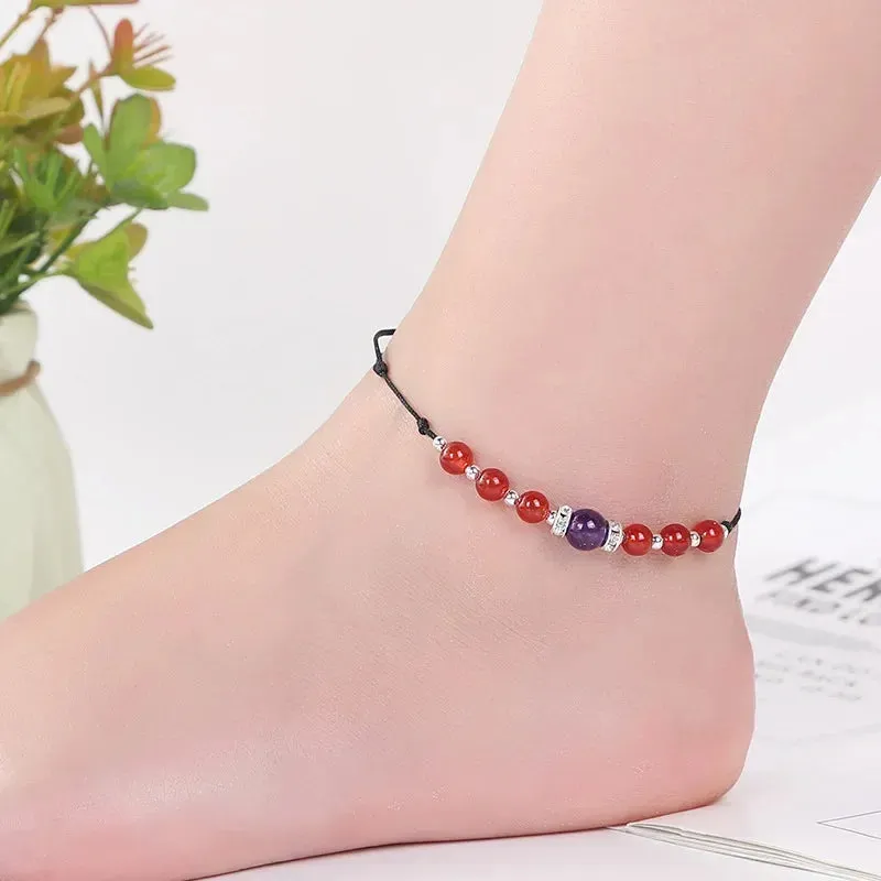 Weight Loss Magnet Anklets for Women Men Owl Animals Stone Magnetic Therapy Bracelets Anklet Pain Relief Slimming Health Jewelry