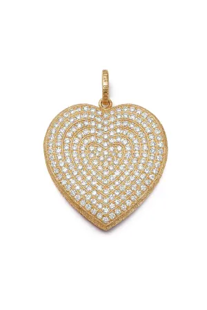 White Diamond Pavé Cuore Pendant