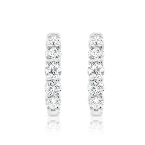 White Gold Diamond Huggies