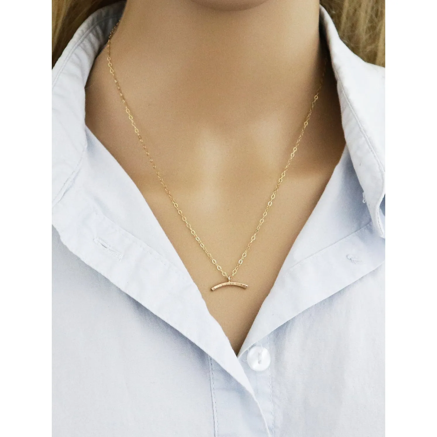 Wish Line Hammered Necklace