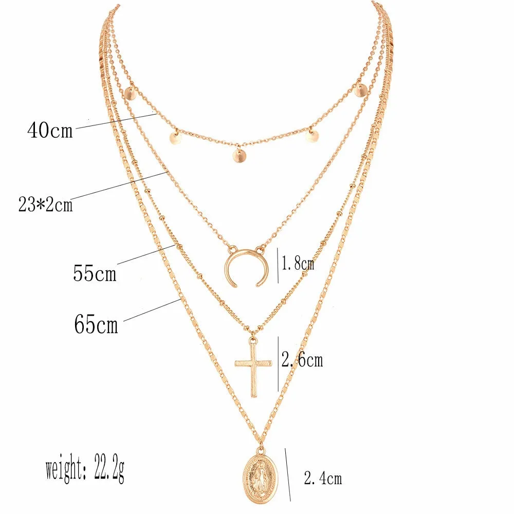 women Fashion Jewelry Short crystal stars Gold color Choker Chain Necklace for