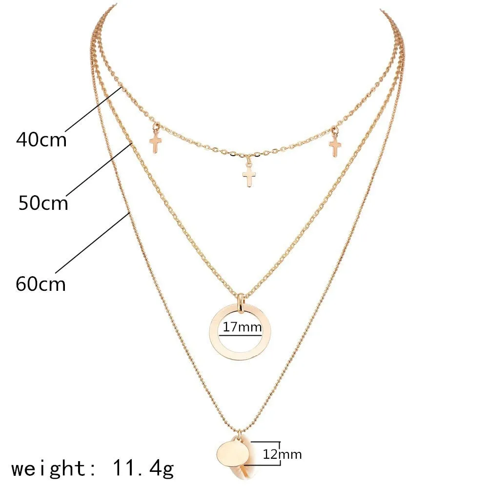 women Fashion Jewelry Short crystal stars Gold color Choker Chain Necklace for