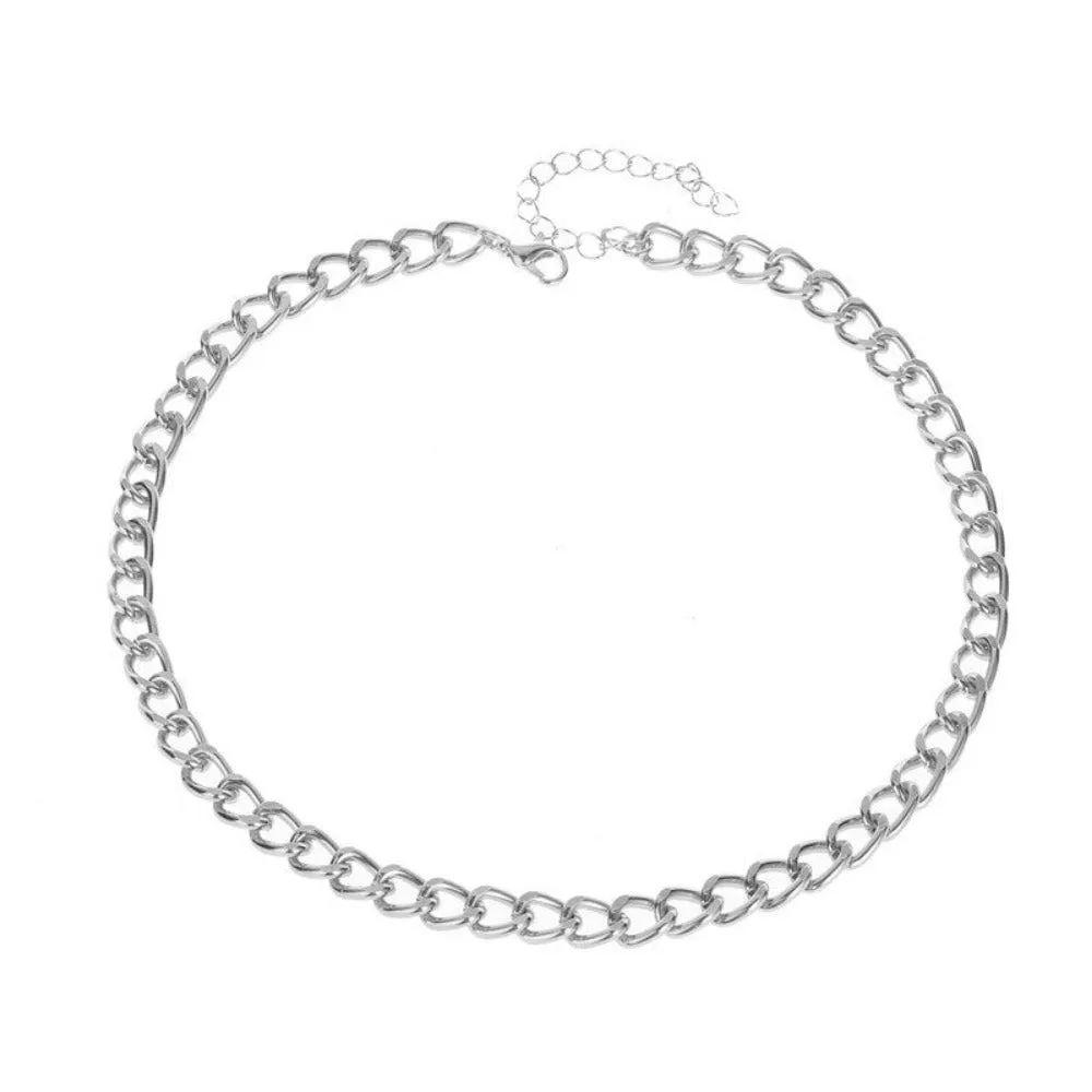 women's necklace goldcolor neckchain collar cute linked'in circle choker ✈️ free.shipping