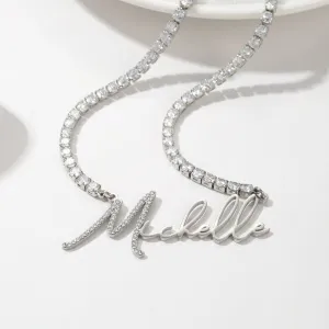 Women's Personalized Initial Diamond Necklace QN3165