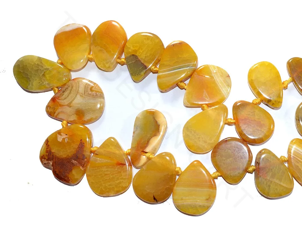 Yellow Drop Agate Stones